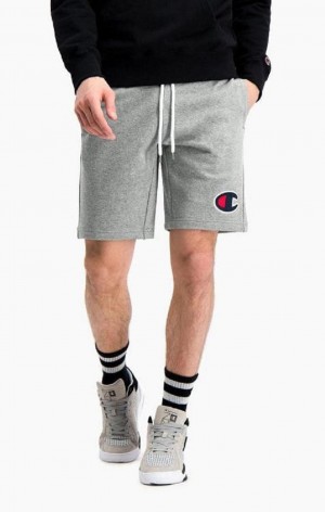 Champion C Logo Bomull Terry Bermuda Shorts Shorts Herr Mörkgrå | 4357-OIEFB