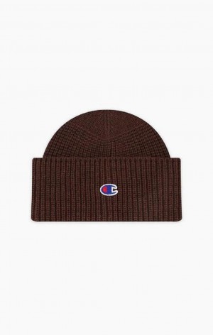 Champion C Logo Patch Beanie Hat Hatt Herr Bruna | 4602-XOZWR