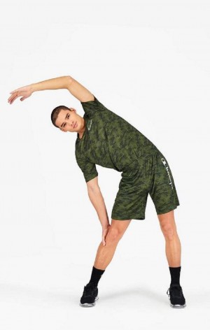 Champion Camo Quick Dry Tränings Shorts Shorts Herr Gröna | 6905-TBHOY