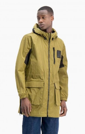 Champion Cargo Pocket Hooded Coat Jackor Herr Olivgröna Gröna | 2965-KEHBV