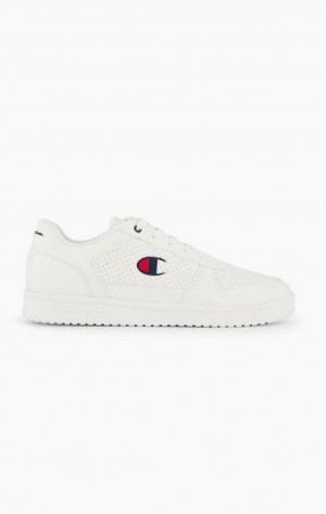 Champion Chicago Faux Läder Trainers Träningsskor Herr Vita | 3791-WCHDK