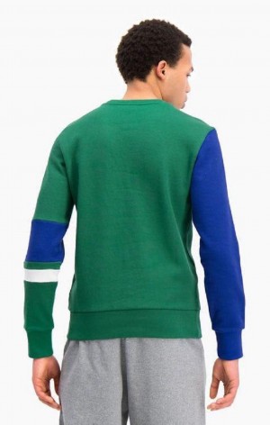 Champion Colour Block Stripe Detail Sweatshirt Tröjor Herr Gröna | 0718-AGOMW