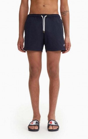 Champion Contrast Seam Detail Swim Shorts Badkläder Herr Mörkblå | 1853-YJBTK