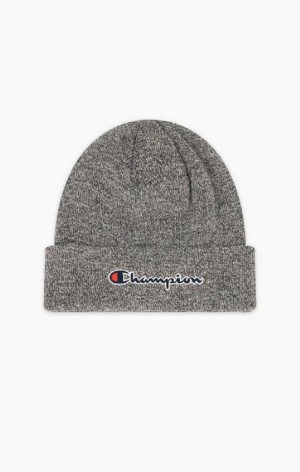 Champion Embroidered Script Logo Beanie Hat Hatt Dam Mörkgrå | 2640-YZQFE