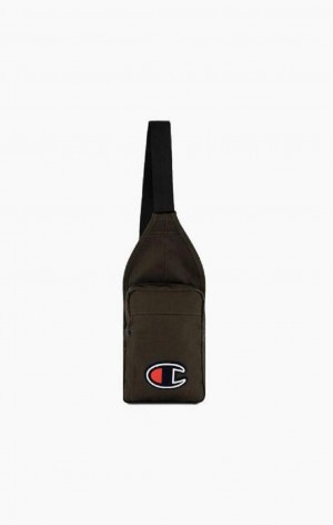 Champion Felt C Logo Shoulder Bag Väskor Dam Gröna | 5046-KINRQ