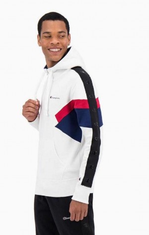 Champion Half Zip-Up Colour Block Hoodie Hoodie Herr Vita | 3140-EAPFO