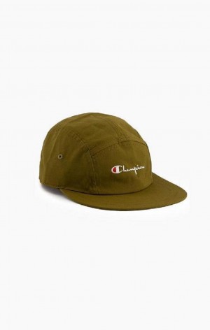 Champion Klassiska Script Logo Baseball Cap Hatt Herr Olivgröna Gröna | 1486-LHCQW