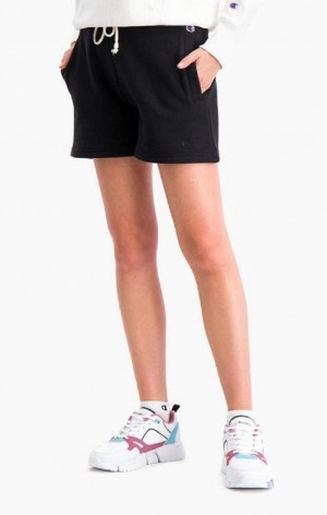 Champion Lätta Reverse Weave Shorts Shorts Dam Svarta | 1374-WSBNR