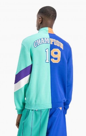 Champion NBMIX Patchwork 'Champion 19' Basketball Jacket Jackor Herr Blå | 7412-JUGXQ