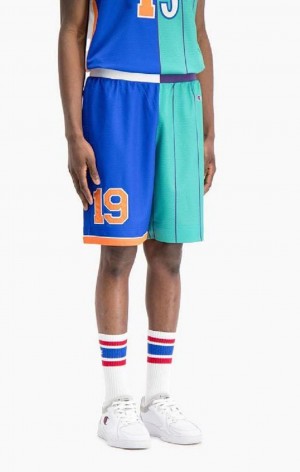 Champion NBMIX Patchwork 'Champion 19' Basketball Shorts Shorts Herr Blå | 8210-LWABK