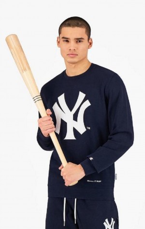 Champion New York MLB Sweatshirt Tröjor Herr Mörkblå | 2475-EXRWK