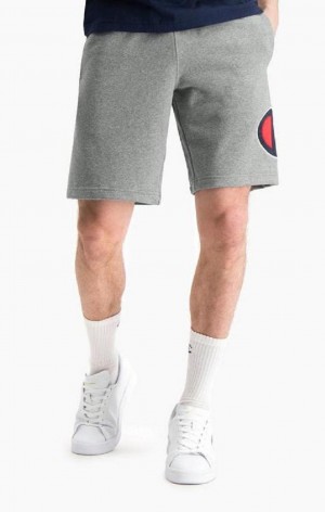 Champion Oversized Satin & Twill C Logo Shorts Shorts Herr Mörkgrå | 2165-SJOTG