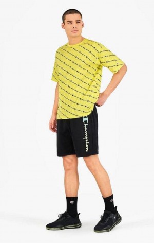 Champion Rainbow Script Logo Sweat Shorts Shorts Herr Svarta | 2175-ZOWDP