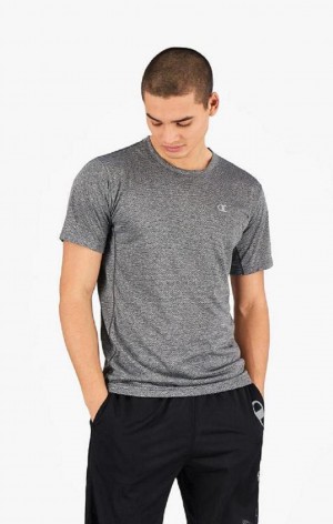 Champion Reflective C Quick Dry Tränings T-Shirt T-shirt Herr Ljusgrå | 9374-LACSU