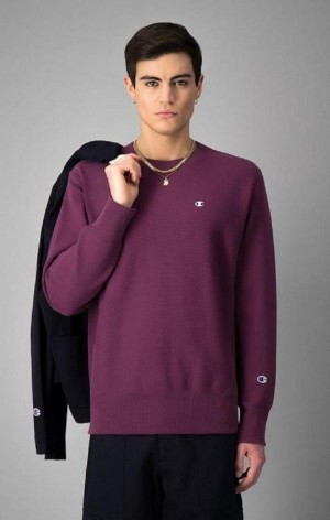 Champion Reverse Weave Sweatshirt Tröjor Herr Vinröda | 8673-WMNTX