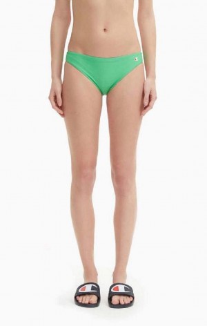 Champion Reversible 'C' Logo Patch Bikini Bottoms Badkläder Dam Gröna | 4816-ZEDGW