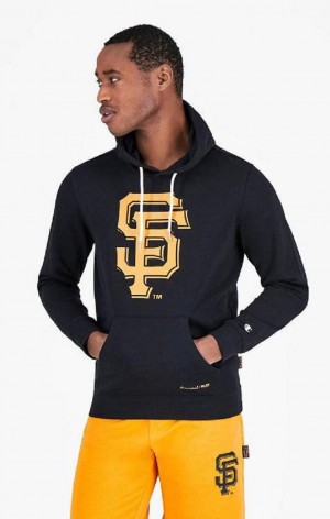 Champion San Francisco MLB Hoodie Hoodie Herr Svarta | 1059-GKCVX