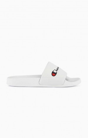 Champion Script Logo Pool Slides Badtofflor Herr Vita | 4523-YLAHD