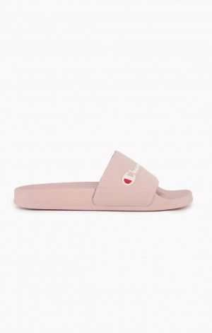 Champion Script Logo Pool Slides Badtofflor Dam Rosa | 4723-IQSJU