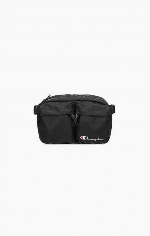 Champion Script Logo Zip Belt Bag Väskor Herr Svarta | 5137-MWKVH