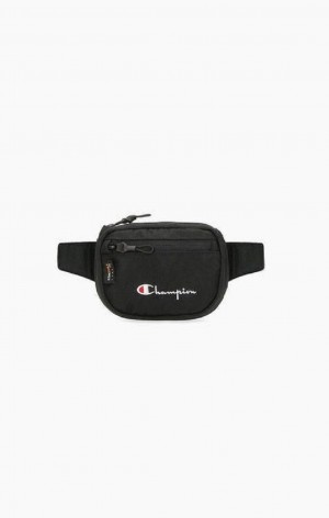 Champion Script Logo Zip Belt Bag Väskor Dam Svarta | 4358-BDICW