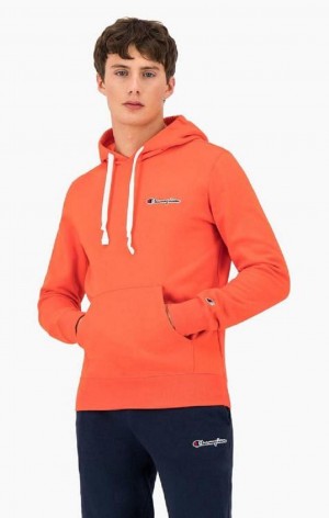 Champion Small Script Logo Hoodie Hoodie Herr Röda | 2937-QZVEP