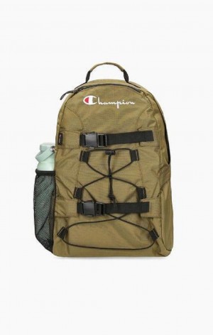 Champion Spets-Up Spännen Front Backpack Väskor Herr Olivgröna Gröna | 5169-HLBUI