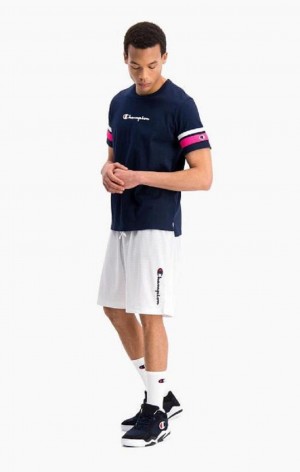 Champion Vertical Script Logo Shorts Shorts Herr Vita | 2710-FWNRZ