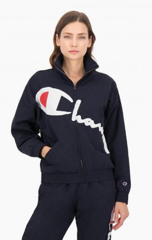 Champion Vintage-Inspired Zip-Through Track Jacket Jackor Dam Mörkblå | 3514-CSWIJ