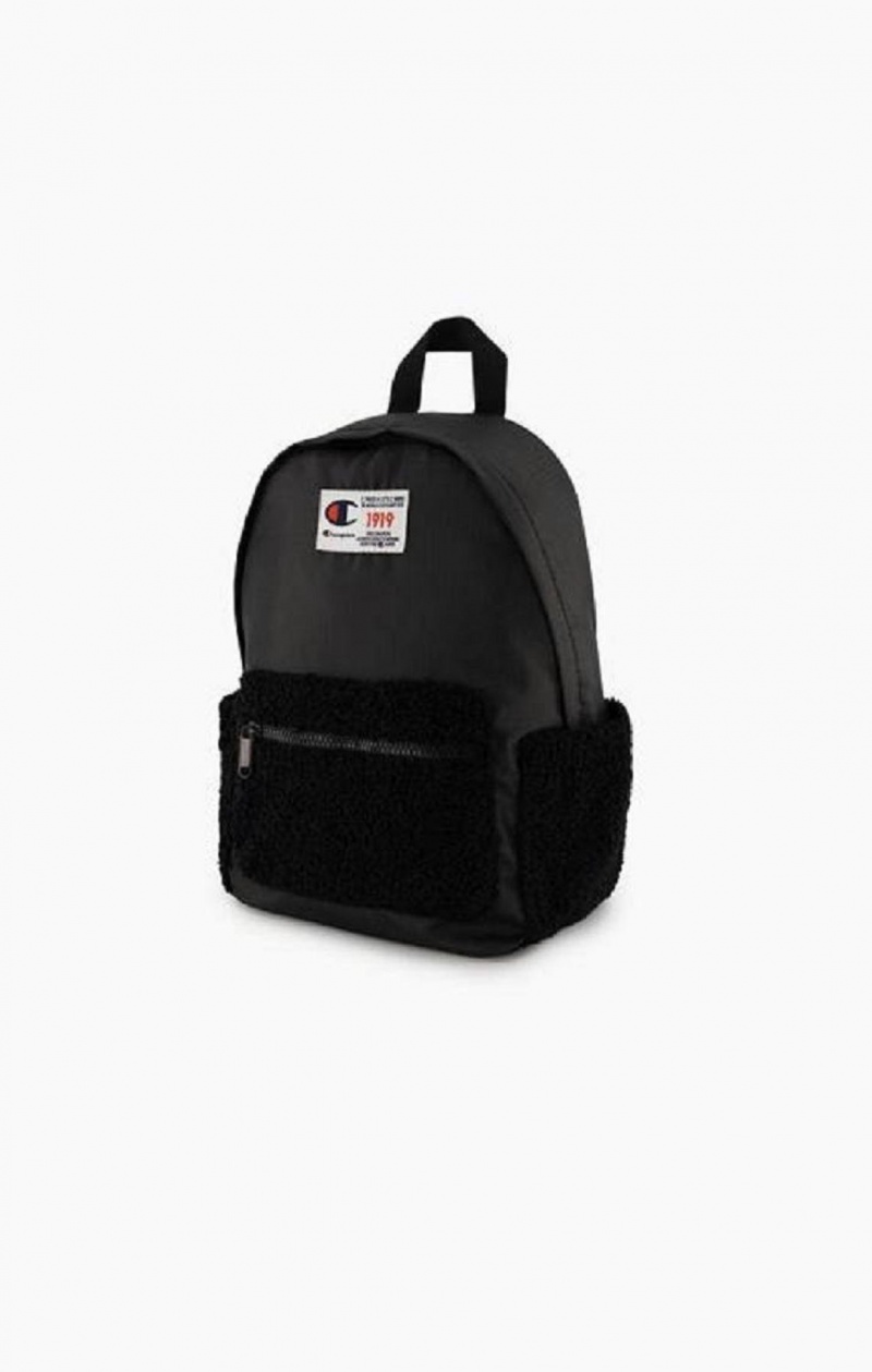 Champion 1919 Logo Teddy Backpack Väskor Dam Svarta | 5619-ZPLQV