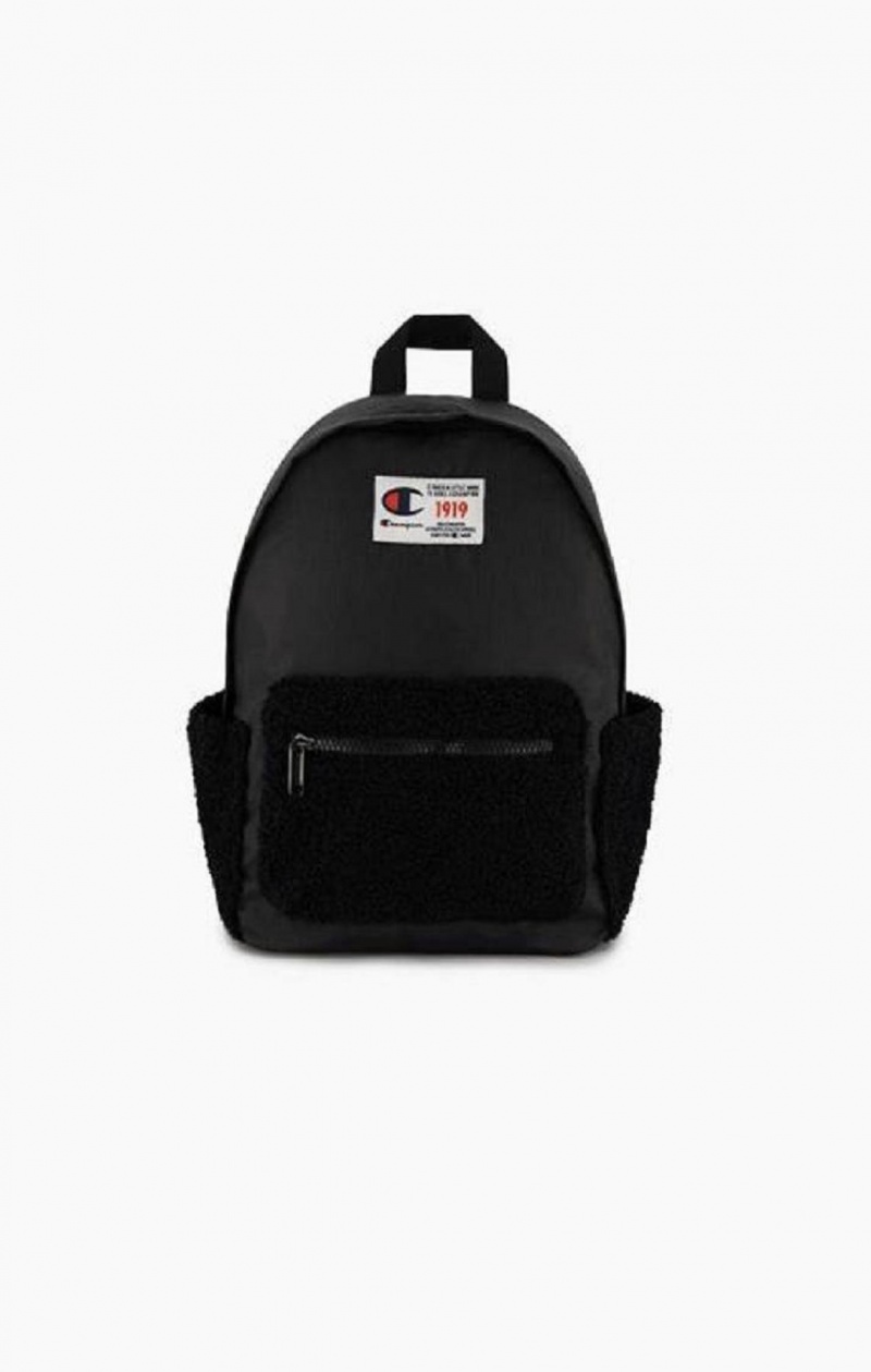 Champion 1919 Logo Teddy Backpack Väskor Dam Svarta | 5619-ZPLQV