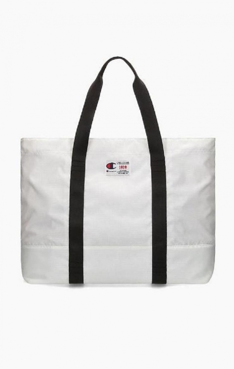 Champion 1919 Script Logo Tote Bag Väskor Dam Vita | 4057-UIMQJ