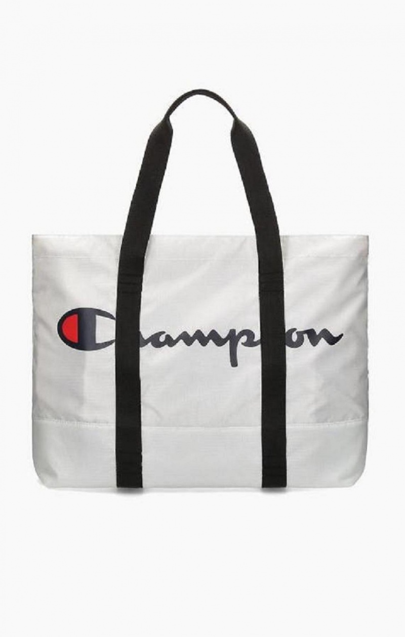 Champion 1919 Script Logo Tote Bag Väskor Dam Vita | 4057-UIMQJ