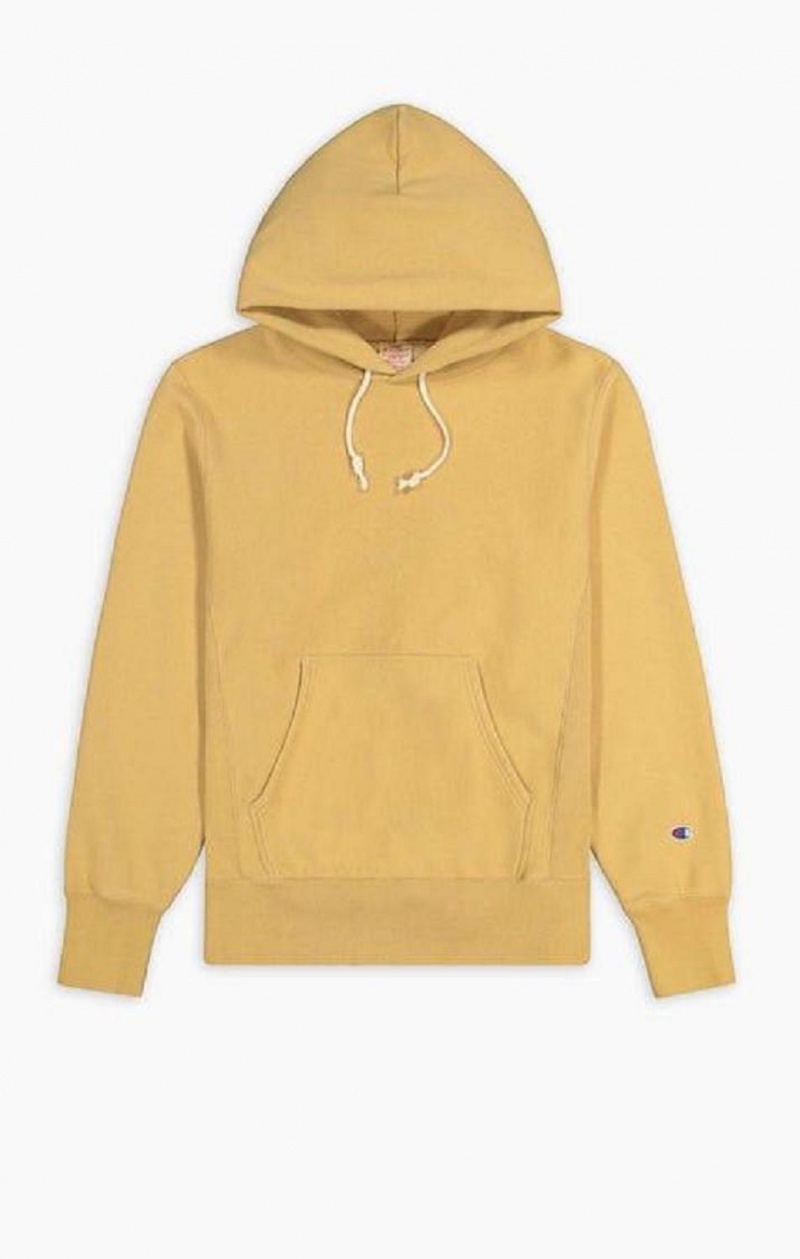 Champion Acid Wash Reverse Weave Hoodie Hoodie Herr Beige | 2039-FZPUG