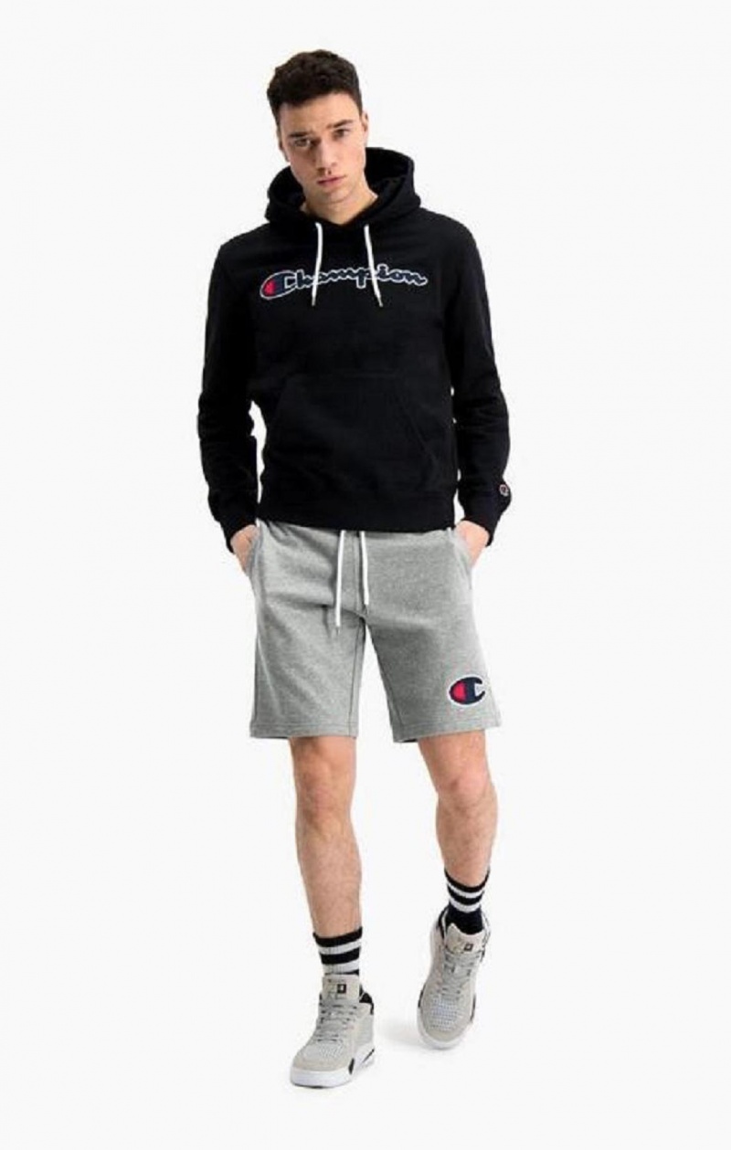 Champion C Logo Bomull Terry Bermuda Shorts Shorts Herr Mörkgrå | 4357-OIEFB