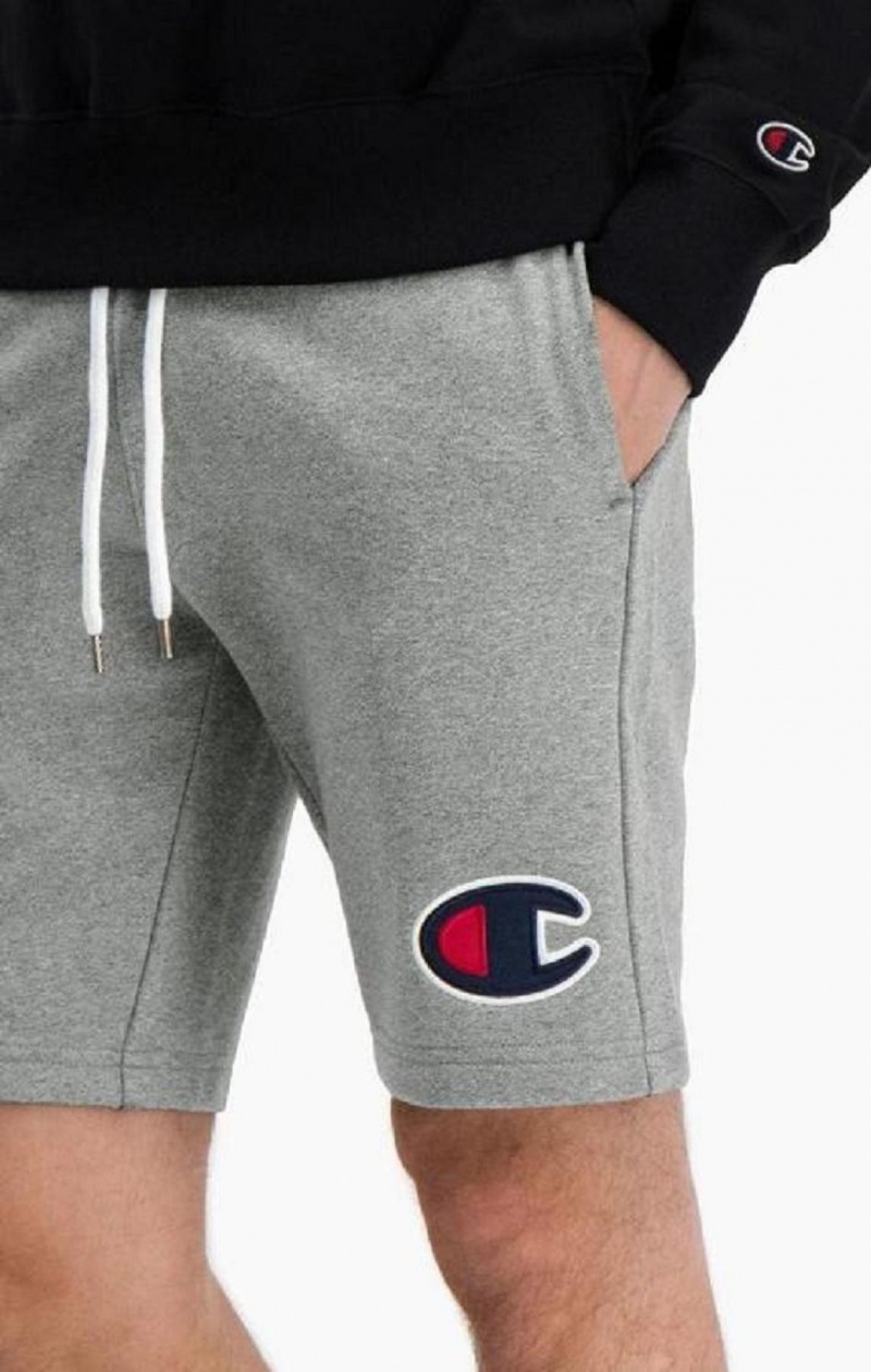 Champion C Logo Bomull Terry Bermuda Shorts Shorts Herr Mörkgrå | 4357-OIEFB