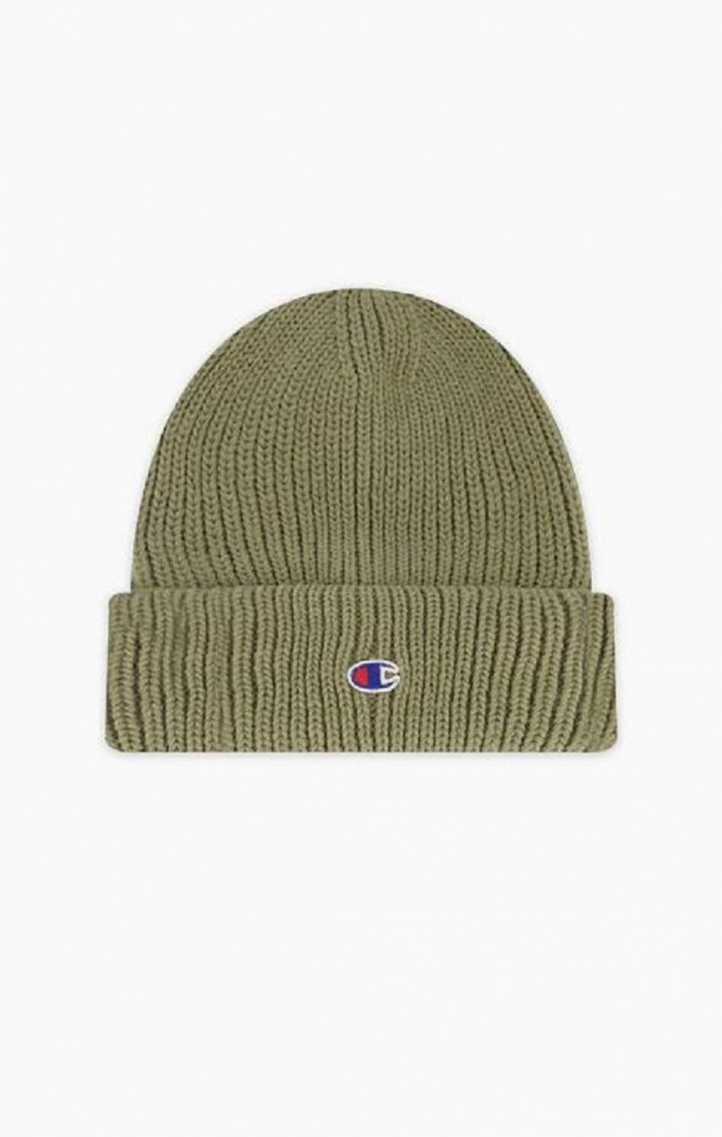 Champion C Logo Patch Beanie Hat Hatt Herr Beige | 0218-GSDVB