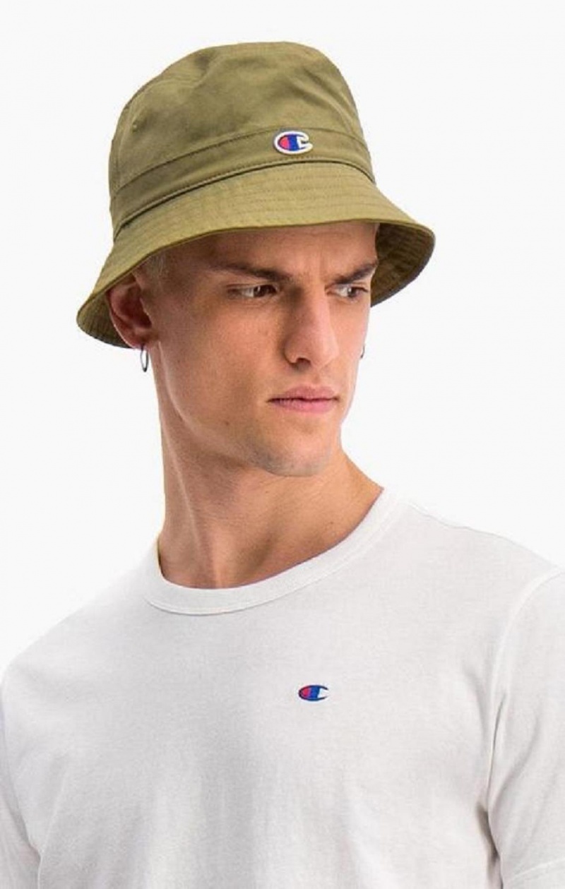 Champion C Logo Patch Bucket Hat Hatt Dam Olivgröna Gröna | 5470-PHFSL