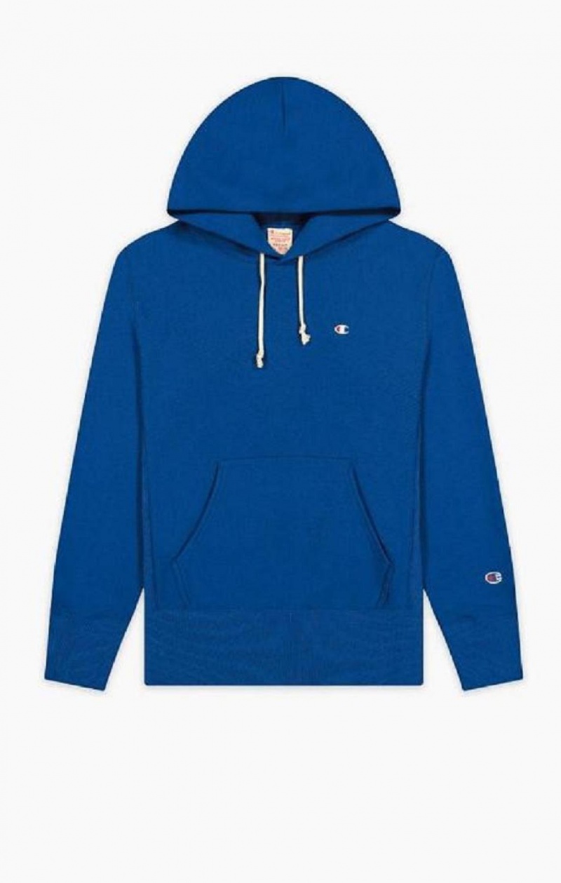 Champion C Logo Reverse Weave Hoodie Hoodie Herr Blå | 3691-KLQYE