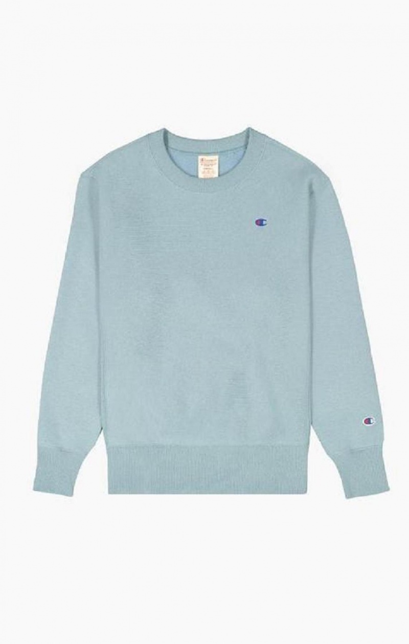 Champion C Logo Reverse Weave Sweatshirt Tröjor Dam Turkos Blå | 5128-BXCGK