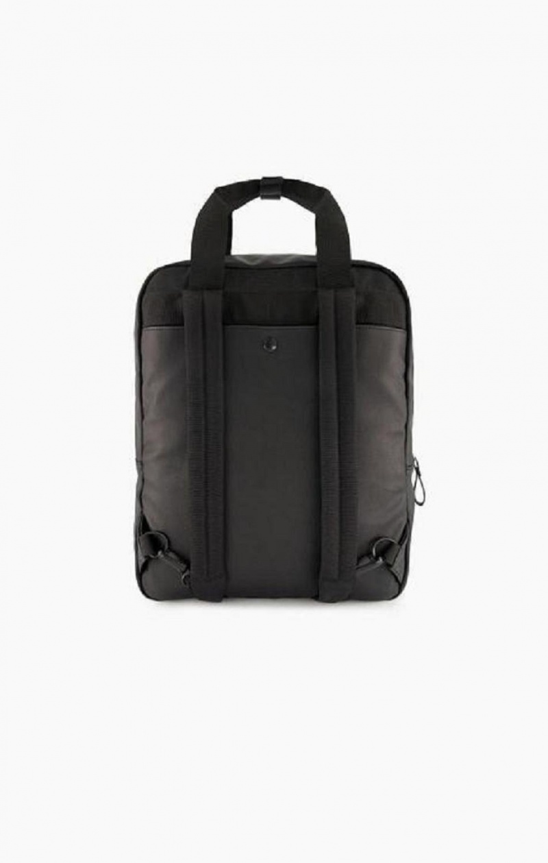 Champion C Logo Veganska Läder Backpack Väskor Dam Svarta | 7906-CPJHN