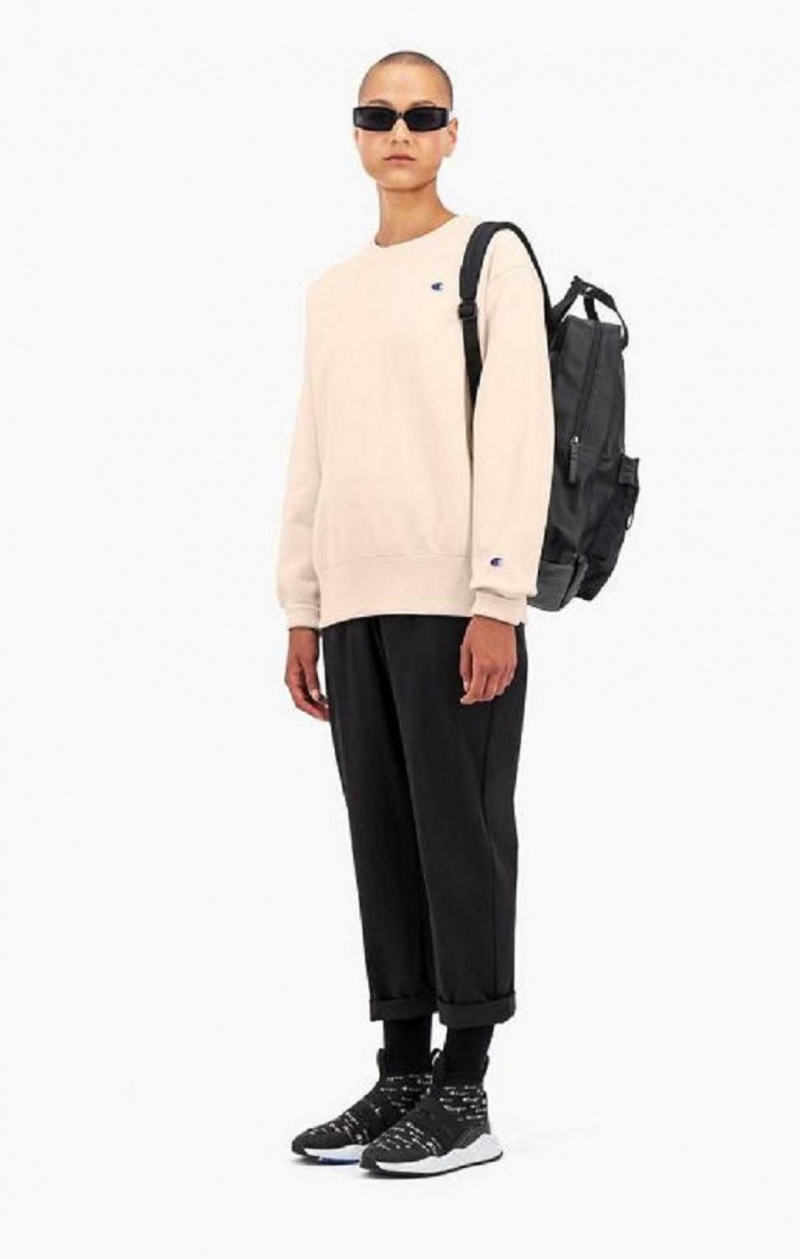 Champion C Logo Veganska Läder Backpack Väskor Dam Svarta | 7906-CPJHN