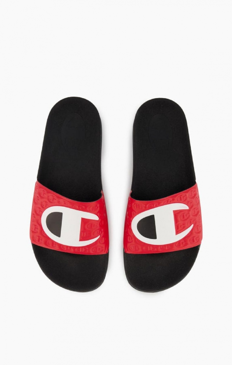 Champion C Patch Pool Slides Badtofflor Herr Röda | 8295-PRDCV