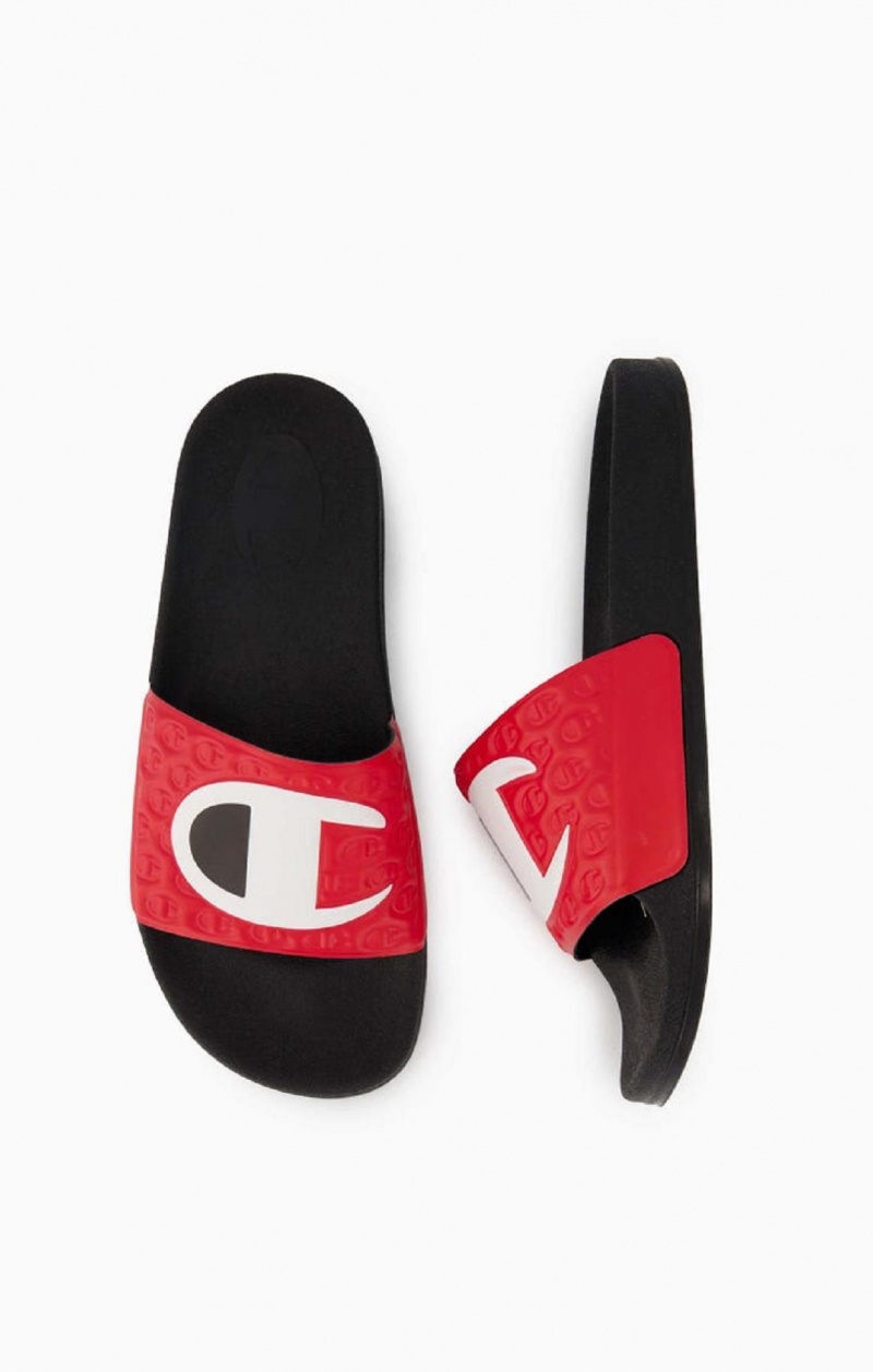 Champion C Patch Pool Slides Badtofflor Herr Röda | 8295-PRDCV