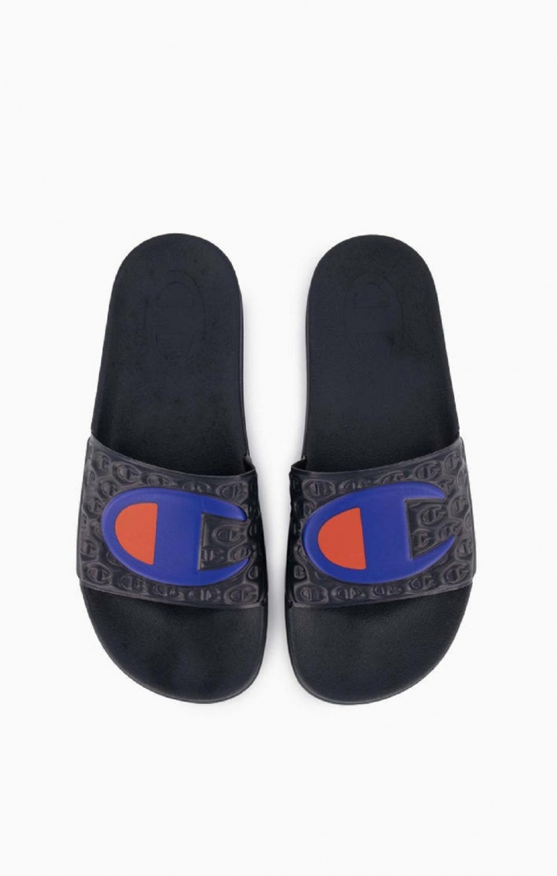 Champion C Patch Pool Slides Badtofflor Herr Mörkblå | 7013-FHUOI