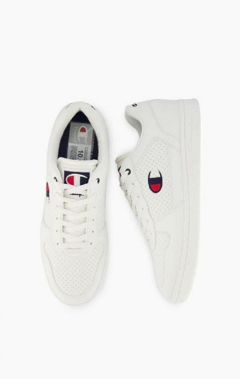 Champion Chicago Faux Läder Trainers Träningsskor Herr Vita | 3791-WCHDK