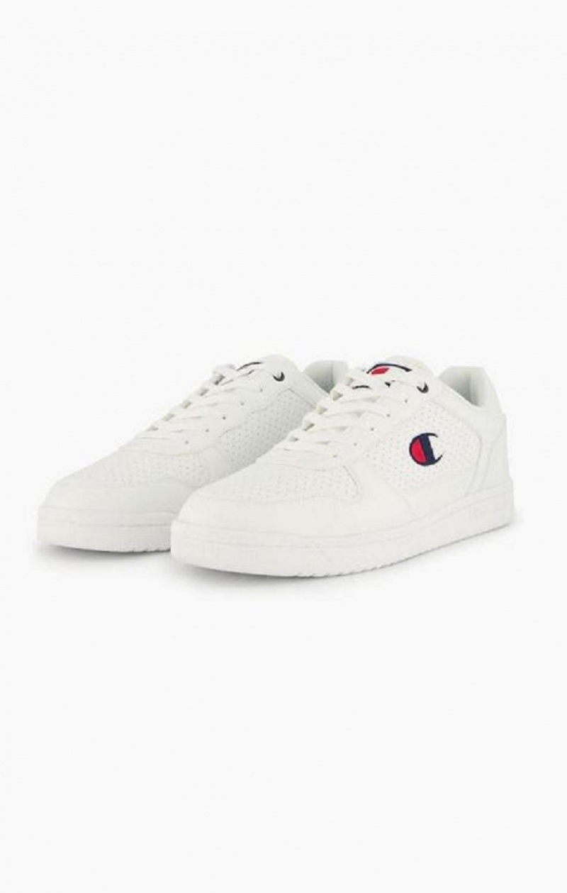 Champion Chicago Faux Läder Trainers Träningsskor Herr Vita | 3791-WCHDK