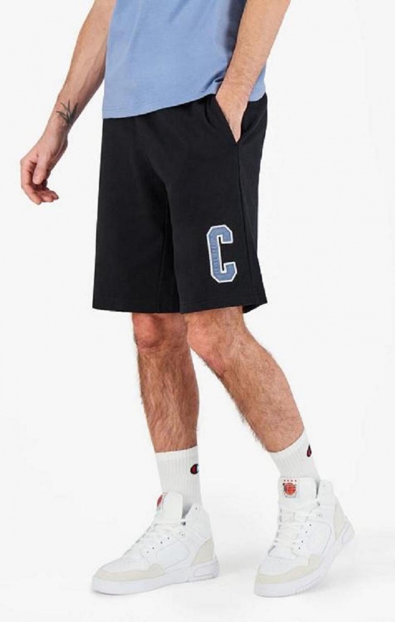 Champion Collegiate C Logo Shorts Shorts Herr Svarta | 3710-ULIHO