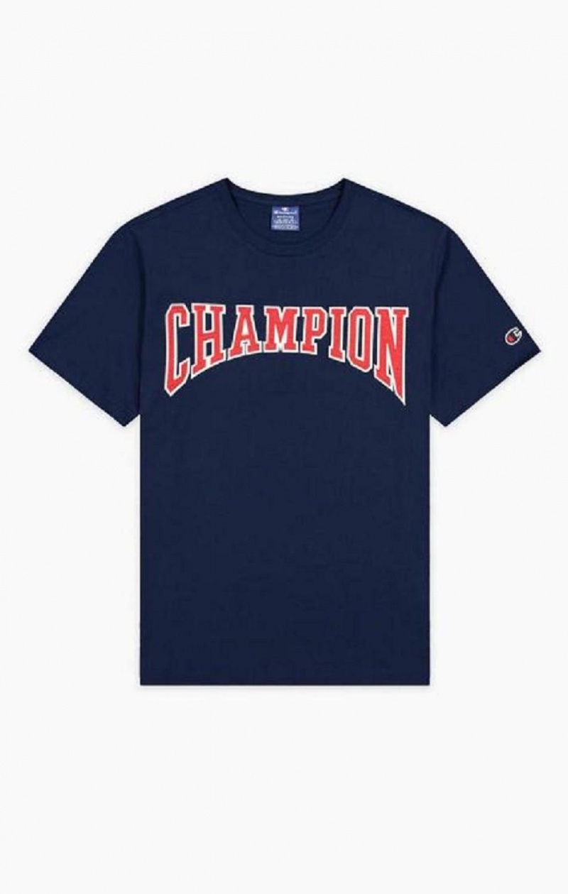 Champion Collegiate Logo T-Shirt T-shirt Herr Mörkturkos | 4371-SVHUL