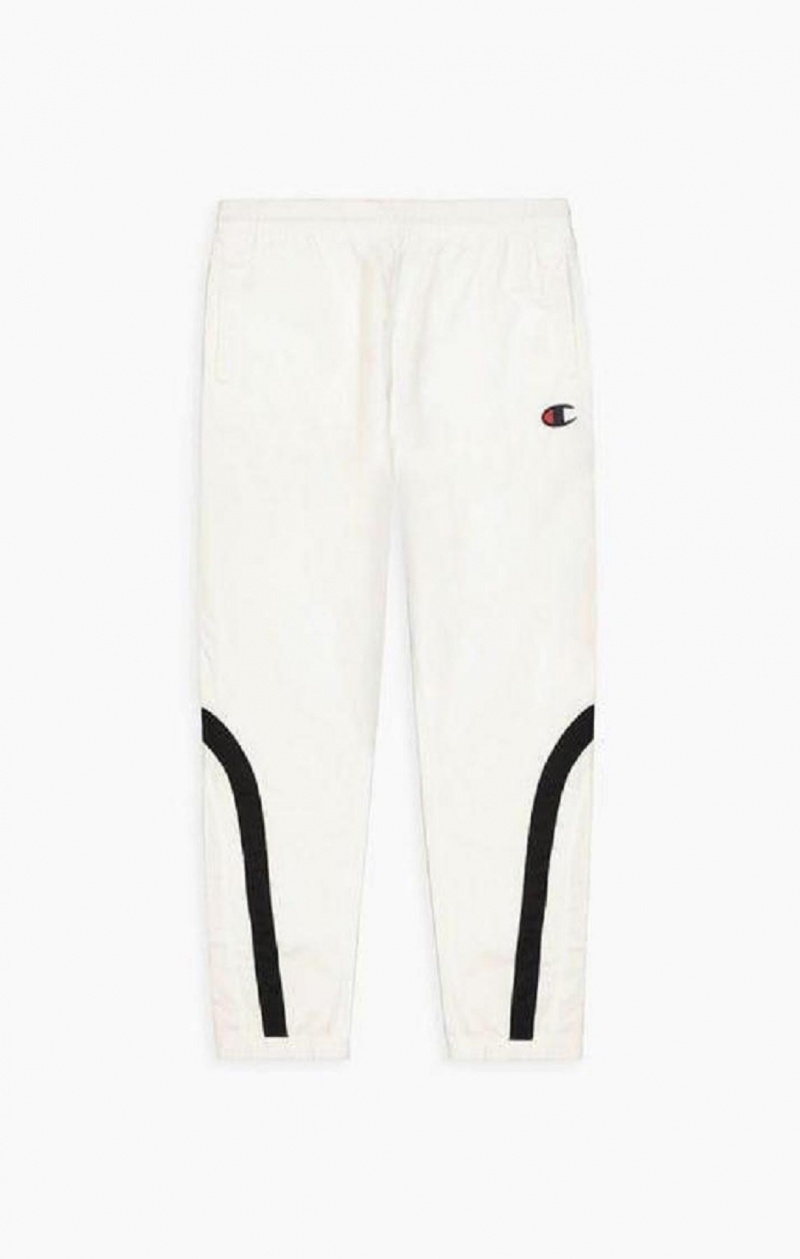 Champion Colour Block And Stripe Cuffed Track Pants Träningsoverall Herr Vita | 1084-KNFGV